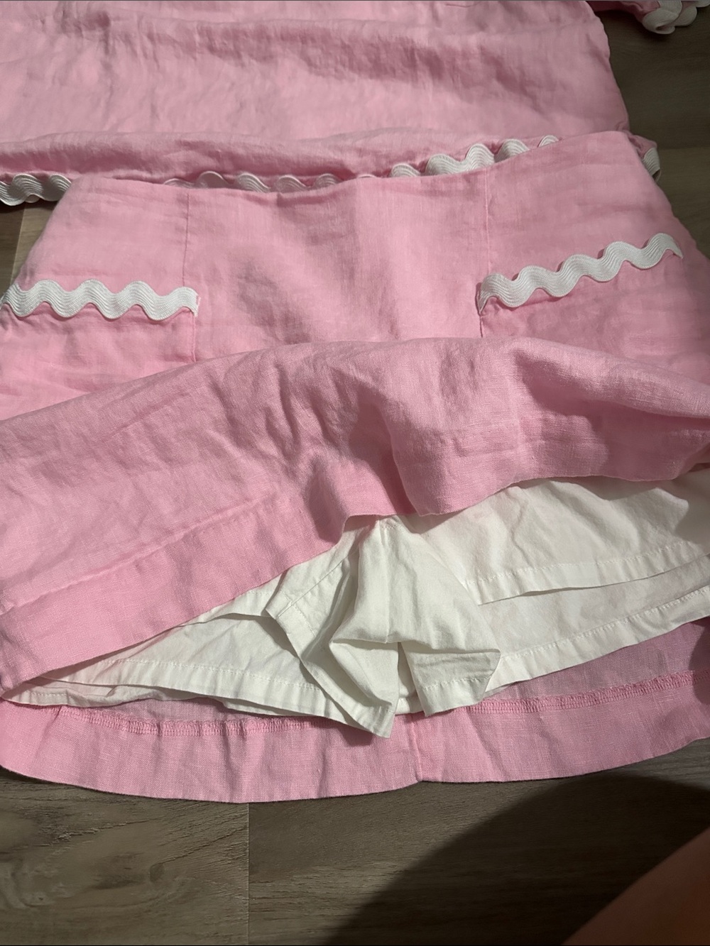 Lilly Pulitzer Pastel Pink Two-Piece Set with White Trim - Picture 3 of 4